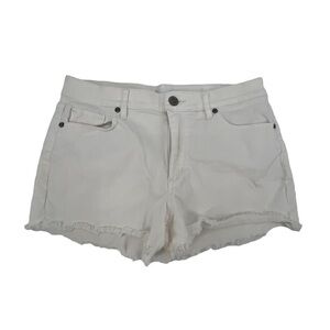Loft White Cut Off Denim Jean Shorts Size 28 Women's